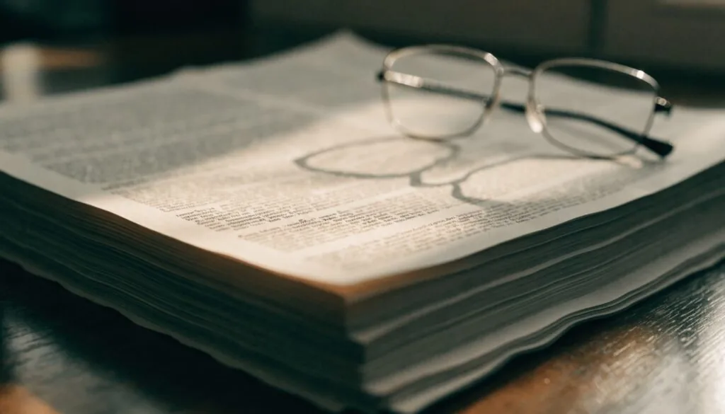 A thick stack of printed statutory text with reading glasses resting on top